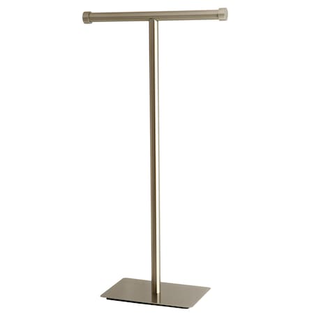 Kingston Brass Claremont Freestanding Toilet Paper Stand, Brushed Nickel CC8108